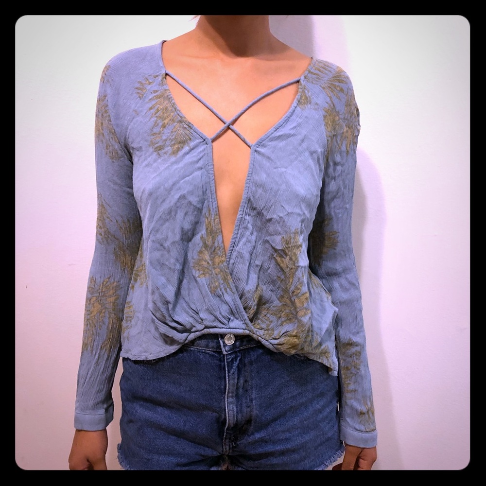 Light floral blouse
